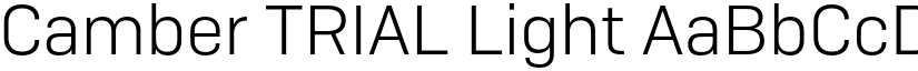 Camber TRIAL Light font