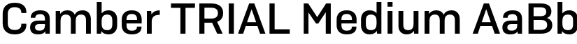 Camber TRIAL Medium font