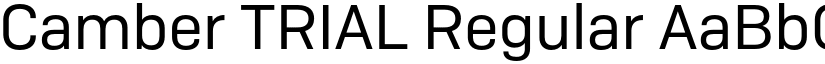 Camber TRIAL Regular font
