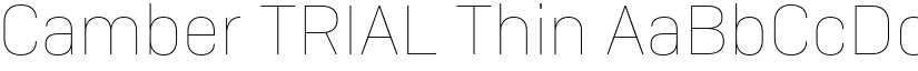 Camber TRIAL Thin font