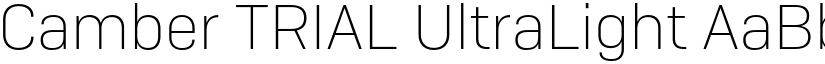 Camber TRIAL UltraLight font