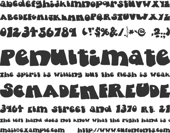 Fatty Bombatty font preview