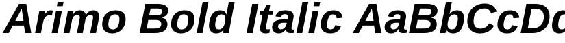 Arimo Bold Italic font