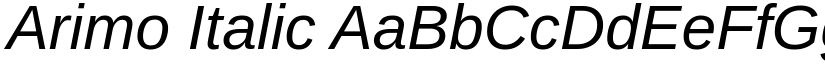 Arimo Italic font
