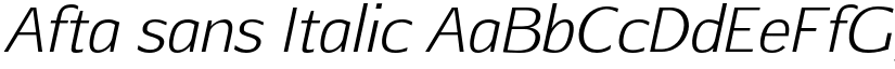 Afta sans Italic font