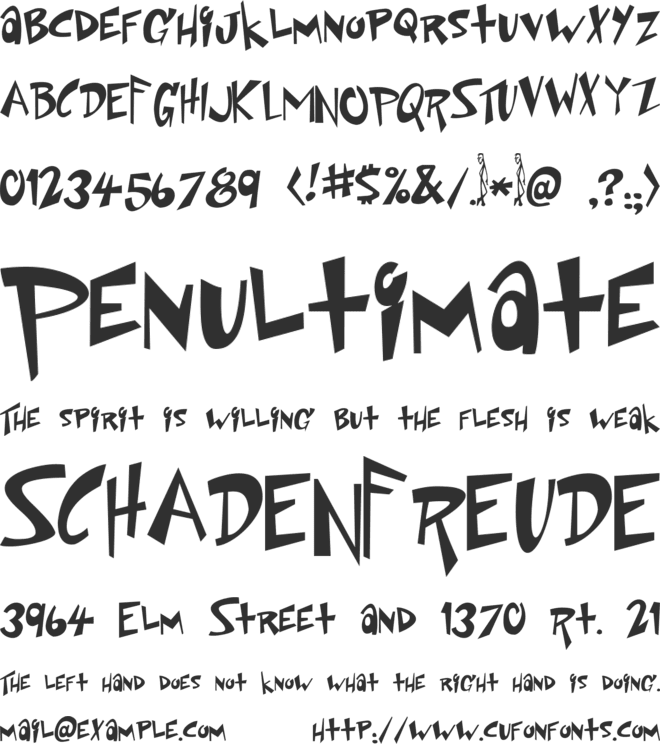 Space Up Yer Life font preview