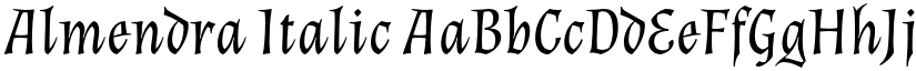 Almendra Italic font