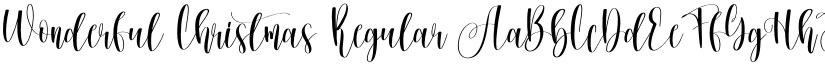 Wonderful Christmas Regular font