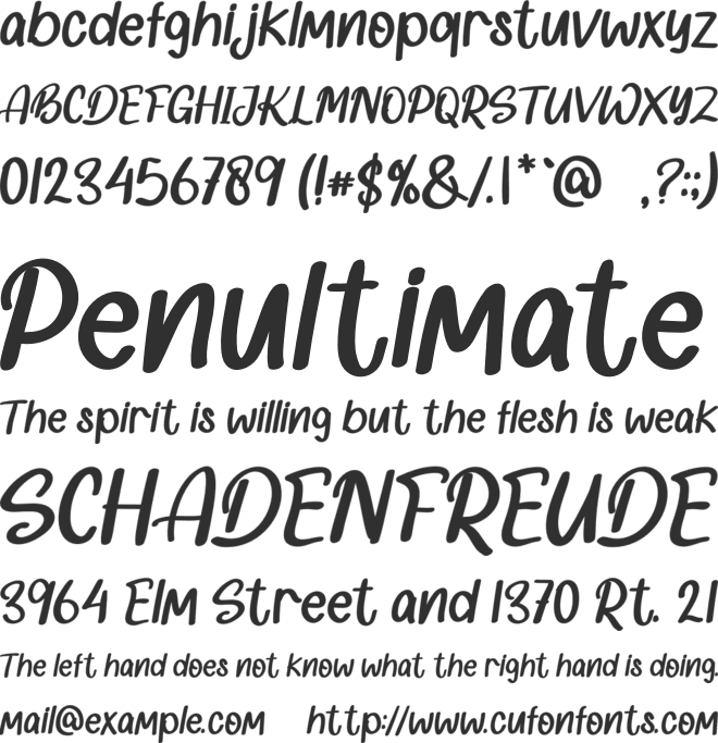 Winter Snow White font preview