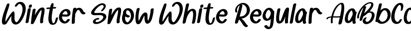 Winter Snow White Regular font