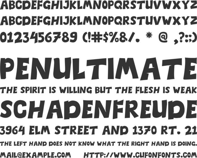 Comic Kocax font preview