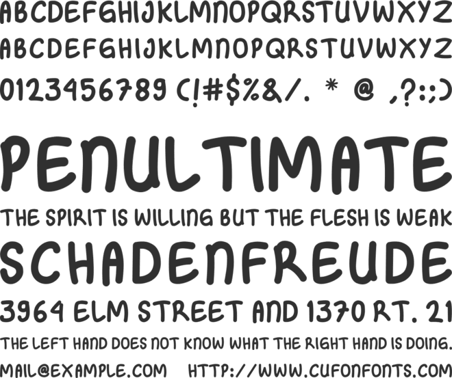 Special Christmas font preview