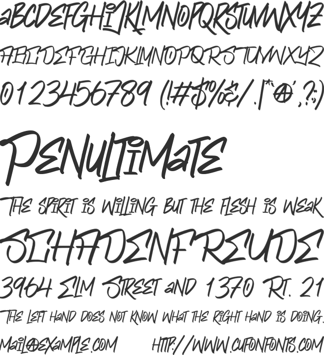 Sicko font preview