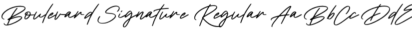 Boulevard Signature Regular font