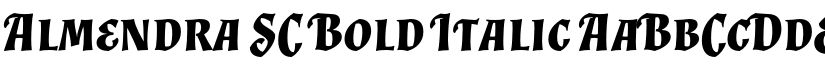 Almendra SC Bold Italic font