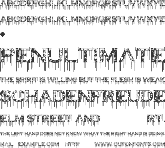 Catacombs font preview