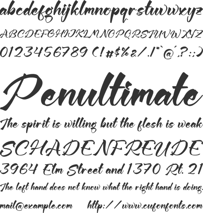 Magnite Lavingo font preview