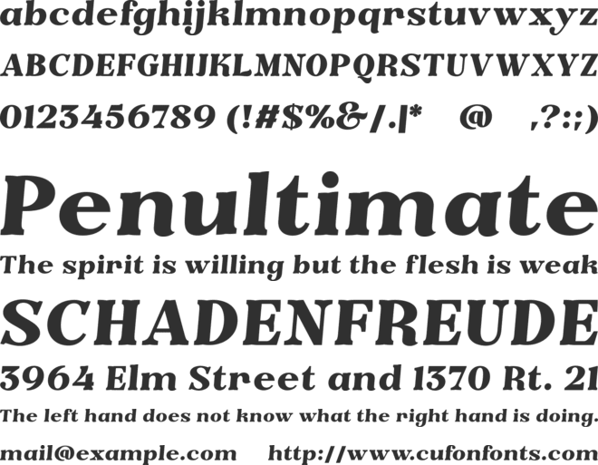 Minatur free version font preview