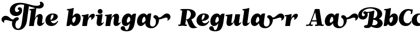The bringa Regular font