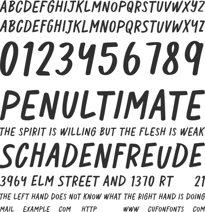 Shiny Marker font preview