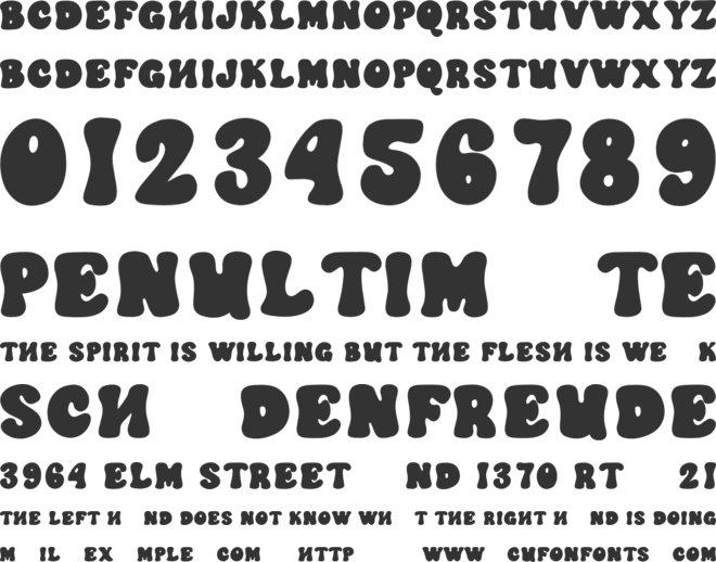 Pure Love font preview