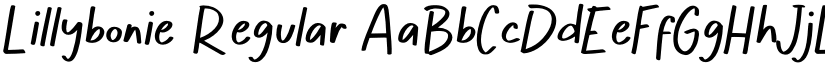 Lillybonie Regular font