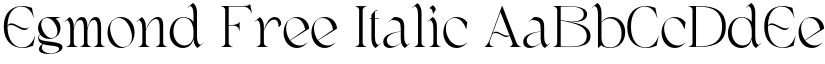Egmond Free Italic font