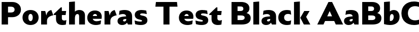 Portheras Test Black font