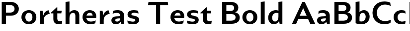 Portheras Test Bold font