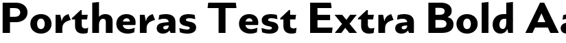 Portheras Test Extra Bold font