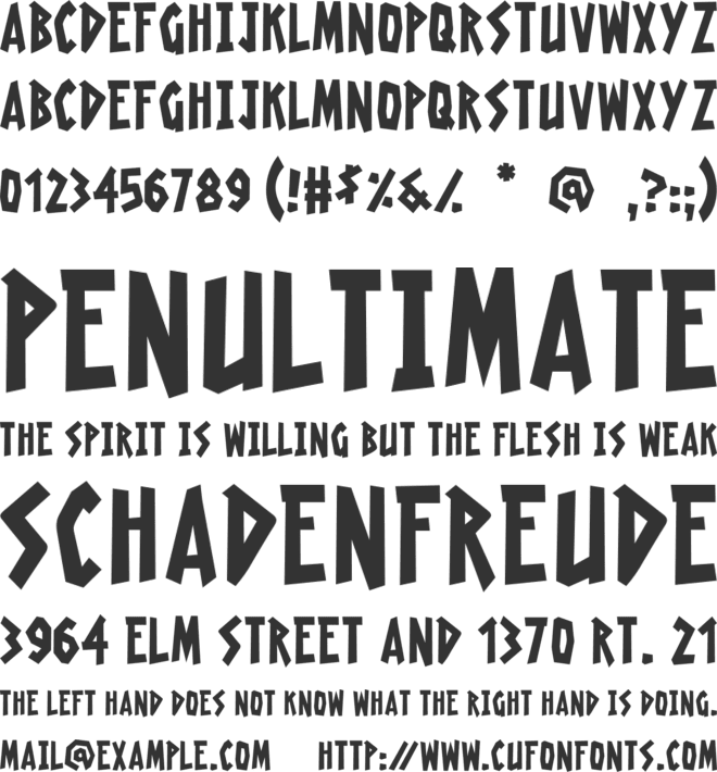 Radioactive Granny font preview