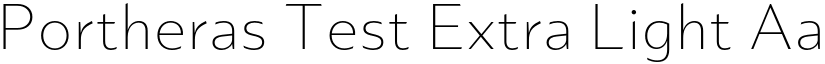 Portheras Test Extra Light font