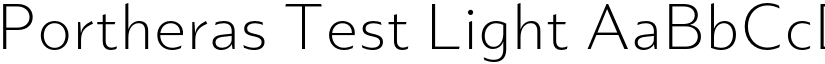 Portheras Test Light font