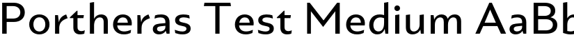 Portheras Test Medium font