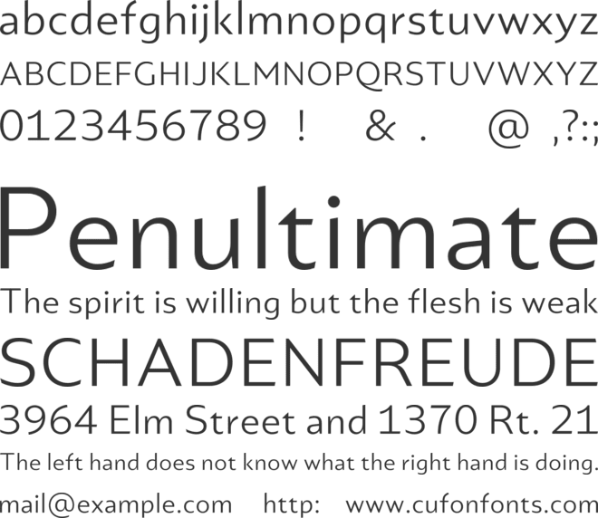 Portheras Test font preview