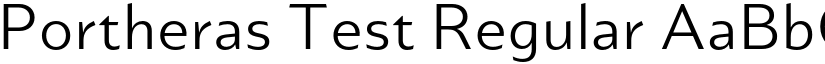 Portheras Test Regular font