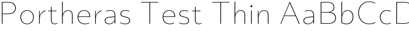 Portheras Test Thin font