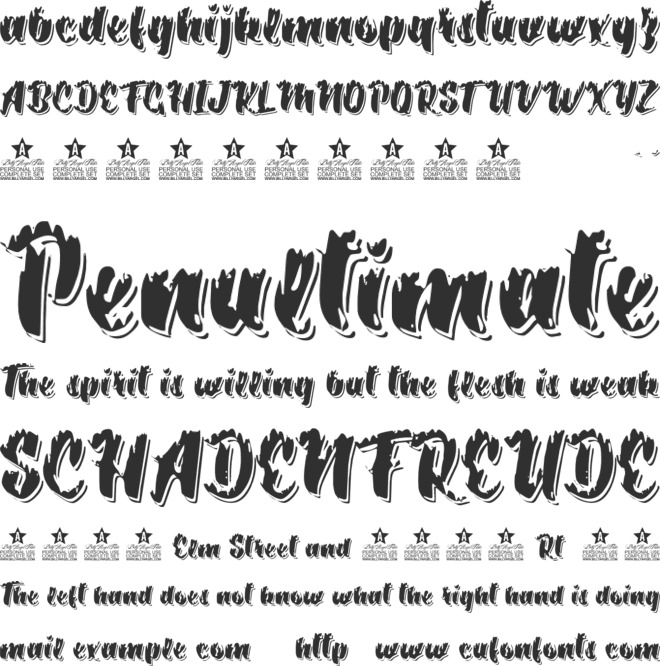 December Gifts Personal Use font preview