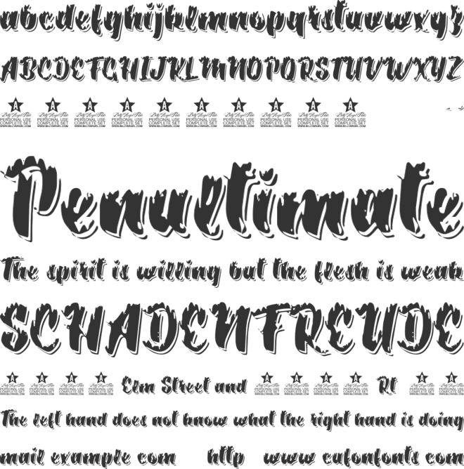 December Gifts Personal Use font preview