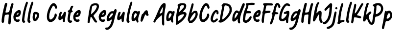 Hello Cute Regular font