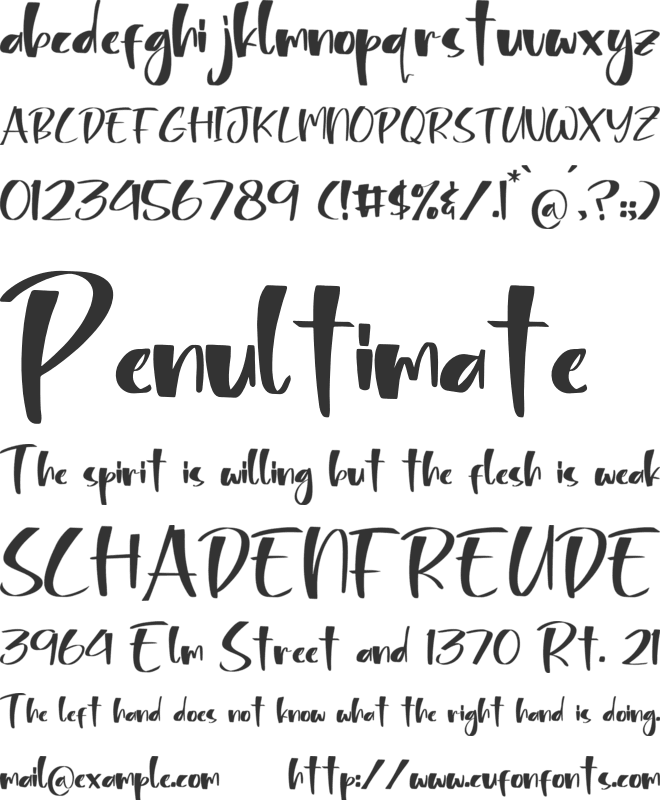 Bouthram font preview