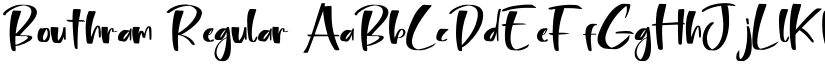 Bouthram Regular font