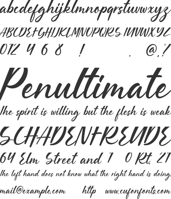 Rosseville font preview