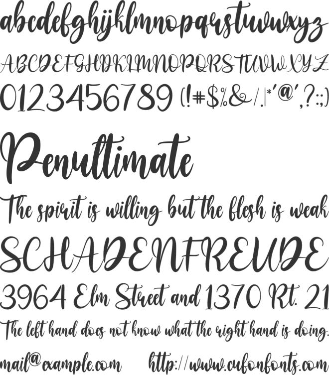 HoneyBear font preview