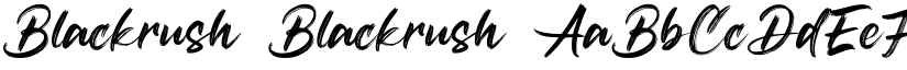 Blackrush Blackrush font