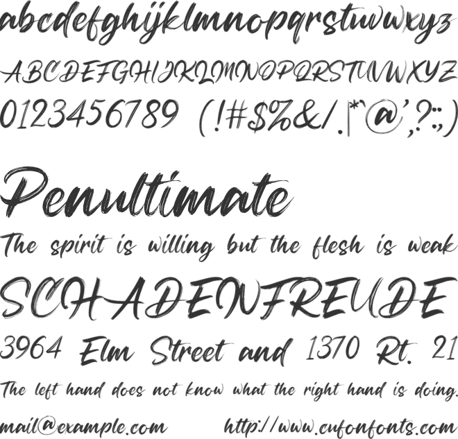 Blackrush font preview