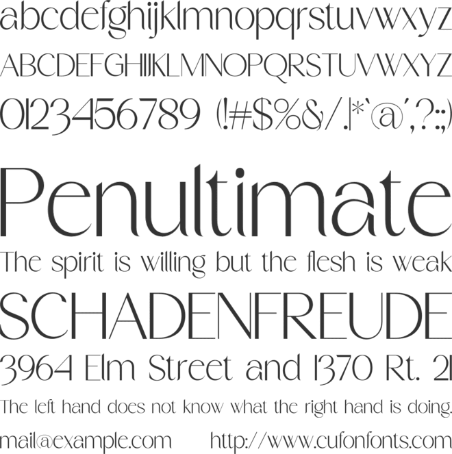 Starsight font preview