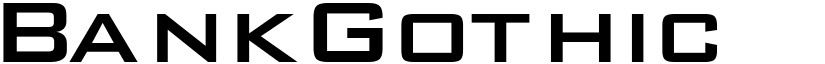 BankGothic RUSS Medium font