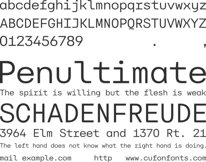 Carbona Test font preview