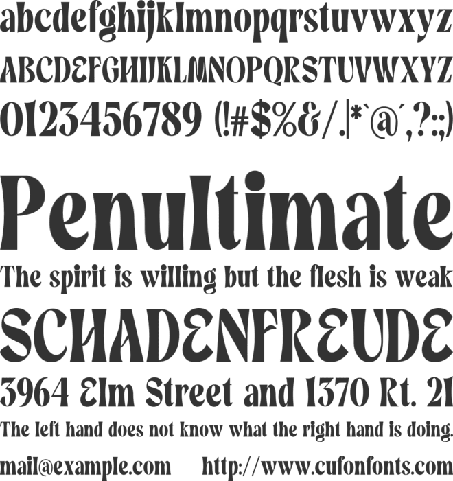 Vainest font preview